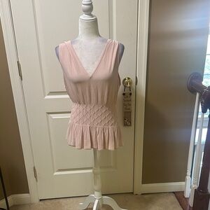 White House Black Market Pink Sleeveless Top